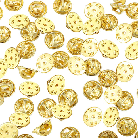 Gold Butterfly Clutch Pin Backs Replacement 10mm 50 Pack For Earrings And Jewelry Making Easy To Use Secure Backings