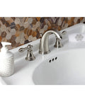 American Classic Widespread Bathroom Faucet With Pop Up Drain Brushed Nickel Dope Solid Brass Build 8 To 16 Inch Spread 1.2 GPM