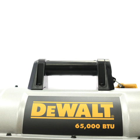 Close-up of Heavy Duty 65000 BTU Forced Air Propane Heater Packed With Quiet Burner Tech And No Fuss Thermostat handle.