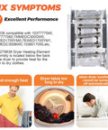 Hot Shot Dryer Heating Element Replacement 279838 for Whirlpool Centennial Kenmore dryers, showcasing easy installation.