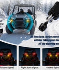Universal UTV Turn Signal Kit With Horn, Hazard Lights, And Lever Column Switch, Plug And Play Prewired ATV Blinker