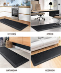 Ergonomic Anti Fatigue Kitchen Floor Mat 4 To 5 Inch Thick Waterproof Non Slip Rug shown in kitchen, office, bathroom, and bedroom