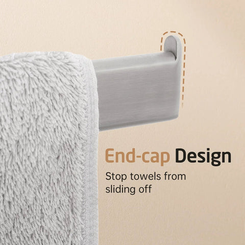 Swivel Towel Rack For Bathroom Nineteen Point Five Inch Swing Out Four Arm Wall Mounted Towel Bar In Brushed 18 8 Stainless Steel close-up
