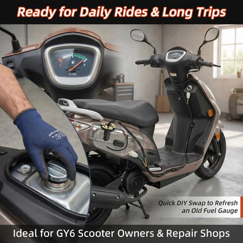 Float Type Gas Tank Level Sensor Kit For GY6 50cc Scooters Mopeds ATVs Go Karts 139QMA 139QMB TaoTao Jonway Replacement Parts With Durable Float Assembly And Corrosion Resistant Metal Rod For Accurate Fuel Readout in scooter fuel tank