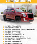 Red SUV compatible with Silverado Sierra 1500 V8 and GM SUVs 2014-2020, parked in front of a building.