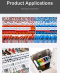 DIN Rail Terminal Block Kit Set With 20 UK2.5B 12 AWG Terminal Blocks 20A 600V Ground Blocks Jumpers in application