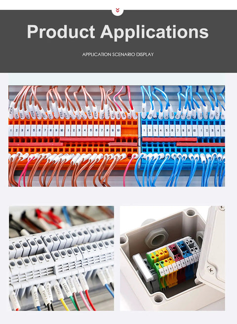 DIN Rail Terminal Block Kit Set With 20 UK2.5B 12 AWG Terminal Blocks 20A 600V Ground Blocks Jumpers in application