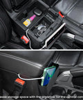 4 Piece Center Console Organizer Kit For Jeep Wrangler JL JLU 4Xe 2018 2026 Gladiator JT 2020 2026 installed in vehicle