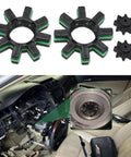 Gotta Have This Heavy Duty Electric Power Steering Motor Shaft Kit With Precision Coupler And Dampening Spacers top view of nylon spacers in car interior.