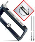 BRUNNWEST adjustable sheet metal hole cutter with 4 extra bits; cuts 2–12 in circles in 24ga steel and 26ga stainless