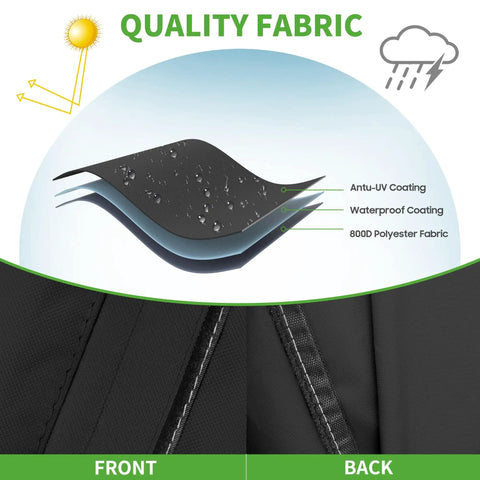 Heavy Duty Waterproof Golf Cart Seat Cover Universal Fit For Yamaha EZGO Club Car 2 Plus 2 Seats Rainproof Dustproof Protection 600D Oxford Material Easy On Off All Weather UV Guard - fabric layers and coating details