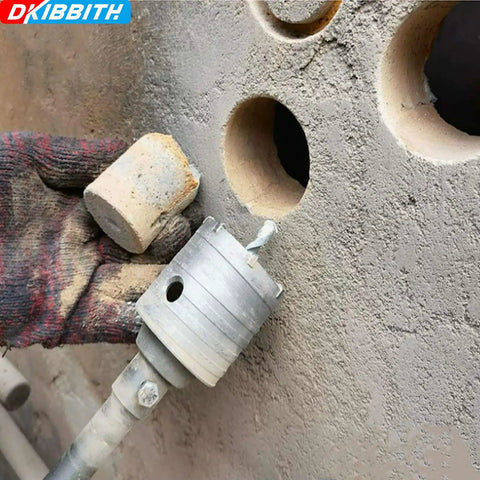 Heavy Duty 3 Inch Concrete Hole Saw Kit with 75mm tungsten steel core bit drilling in concrete