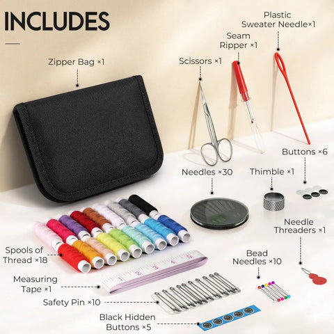 Travel Friendly Portable Sewing Kit With All The Essentials Thread Needles Scissors And Basic Tools Perfect Mothers Day Gift For Mom