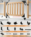 Heavy Duty Sliding Gate Hardware Kit For Wood Fences With Anti Sag Design Space Saving Gate System For Narrow Driveways Pets And Kids Safe Easy Roller Track Installation wood gate kit parts overview