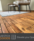 Interlocking Longboard Deck Tiles With Acacia Wood For Outdoor Patios And Walkways Easy Install No Fuss Raised Base Drainage