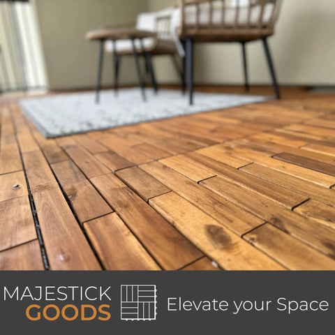 Interlocking Longboard Deck Tiles With Acacia Wood For Outdoor Patios And Walkways Easy Install No Fuss Raised Base Drainage