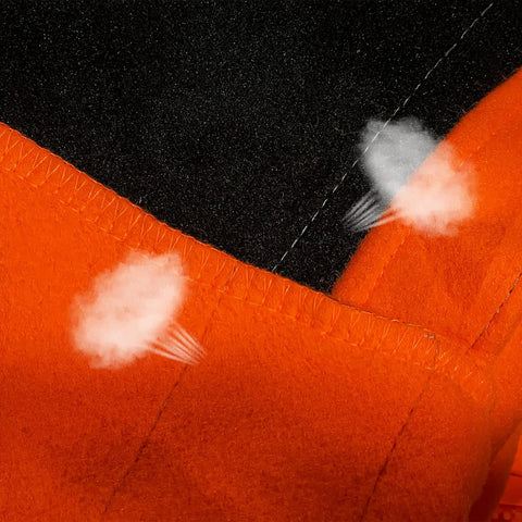 High Visibility Class 3 Reflective Zippered Hooded Safety Sweatshirt For Men With Padded Lining Stain Resistant Fabric close-up