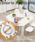4 Piece Rock Solid Heavy Duty Table Latches Zinc Alloy Buckle Locks For Furniture Connectors Desk Stabilizers And Table Leaf Extension Hardware Rustproof Smooth Action installed on a table to prevent shaking.