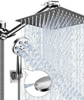 Bangin High Pressure Rain Shower Head With Handheld Kit 10 Inch Stainless Steel Rain Head with 11 Inch Extension Arm shown.
