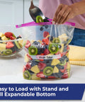 Gallon Slider Storage Bags Set Of 66 For Food Storage, Bulk Snacks, Travel Toiletries, First Aid Kits, And More With Writable Label