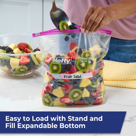 Gallon Slider Storage Bags Set Of 66 For Food Storage, Bulk Snacks, Travel Toiletries, First Aid Kits, And More With Writable Label