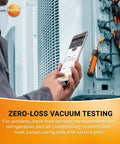 552i Wireless Digital Vacuum Probe For HVAC Systems With IP54 Protection And 45 Degree Service Port, Bluetooth Vacuum Gauge For Top Notch AC And Refrigeration Evacuation, App Enabled With Real Time Measurements, used on HVAC unit