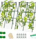Two Pack 34 By 48 Inch A Frame Garden Trellis For Climbing Plants Outdoor Perfect For Raised Beds Supports Tomatoes Squash Zucchini Veggies And Flowers