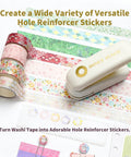 Killer Precision Donut Punch For Washi Tape And Paper Crafting Tool For Ring Binder Hole Repair and Planner Sticker Making with Super Sturdy Grip.