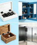 Heavy Duty Tri Fold Hinges For Cabinet Makeover solid build on jewelry box and kitchen cabinet doors showcasing 270-degree swing.