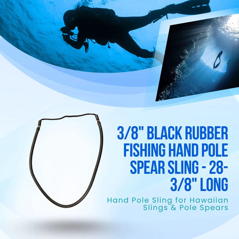Heavy Duty Hawaiian Sling Speargun Pole With Black Rubber Sling And Fresh Tubing For Spearfishing Hunting And Outdoor Diving