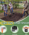 People using Handy Small Garden Shovel For Digging And Planting With 43 Inch Metal Handle Square Trench Spade in a garden
