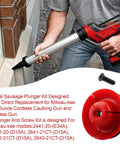 No Hassle 2 Set Grease Gun Plunger Screw Kit 44 70 0375 For 20 Oz Sausage Barrels quick swap installation in use on job site.