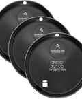 Heavy Duty Water Heater Drain Pan With 1 Inch Drain Adapter Fitting Drilled Anti Flood Pan 30 Inch Round Black Made From Recycled Sustainable Plastic