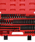 Pro Grade One Quarter Inch Drive Impact Socket Set With Universal Deep Standard Torx And Inverted Torx Sockets 6 Point Design