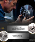 Front Wheel Hub Bearing Assembly Set Of 2 For Honda Accord 2013-2017 And Acura TLX 2015-2019 Direct Fit OE Replacement Replaces 510118 44600-T2F-A01, mechanic installing