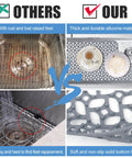Silicone Kitchen Sink Mat With Raised Feet For Left And Right Drains, Non Slip Heat Resistant Grid Protector comparison