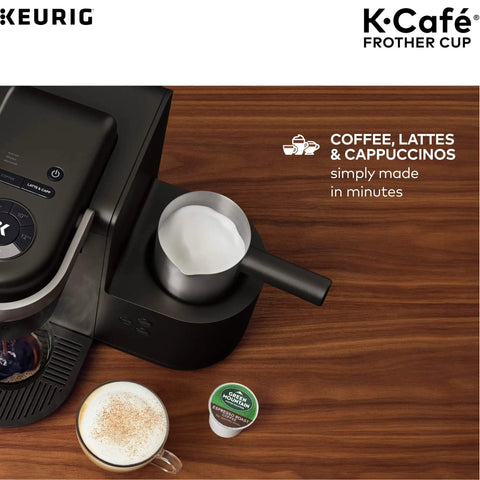 Non Dairy Milk Frother For K-Café Coffee Makers Only, Hot And Cold Frothing, 34-Ounce Capacity, Charcoal Finish
