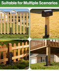 Kickass Heavy Duty Fence Post Repair Kit 2 Pack Rock Solid 8mm Double Layer Steel Post Anchor used on various wooden posts.