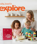 Family enjoying Whimsical Hot Air Balloon Madeleines Kids Baking Kit With Pre Measured Ingredients Silicone Mold Colorful Batter