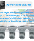 4 Pack Dryer Leveling Leg Feet Replacement For Front Load Dryers DV2 DV3 DV4 DV5 DVE Replace DC61-03128A set