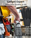 30 Pack Reusable Cable Ties 8 Inch Straight Up Heavy Duty Hook And Loop Velcro Straps for cord management held by worker.