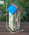 Butterfly House DIY Art And Craft Kit For Kids And Adults, Wooden Building Toy With Painting Projects, STEM Gift For Hands On Learning, Create A Colorful Butterfly Habitat And Decorate Together For The Whole Fam, painted wood butterfly house, 9.75in