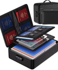 Fireproof Lockable Document Organizer Bag with Five Layer Fireproof and Waterproof Protection for Important Docs Passport Laptop