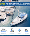 Sailboat docked using Heavy Duty Three Eighths Inch 50 Foot Boat Anchor Rope With Solid Braid MFP Marine Line.