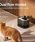 Cordless Battery Operated Cat Water Fountain With 2.5L Capacity 84oz Stainless Steel Tray BPA Free Easy To Clean Indoor Pet Fountain in use