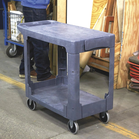 Tough As Nails Structural Foam Utility Cart With 500 Lb Capacity Featuring Rust Proof Flat Trays Smooth Glide Wheels And Built In Storage Bins For No Sweat Garage Organization And Job Site Hauls