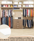 White Floating Wood Shelves Two Pack 30 By 14 Inch Wall Mounted Storage Display Shelves Five Eighth Inch Thick in custom closet