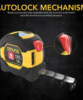 Two In One Digital Laser Distance Meter And Tape Measure With 130 Foot Laser Range And 16 Foot AutoLock Tape side view