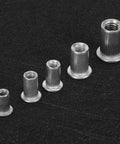 Premium Ymiko Rivet Nut Tool Kit With 100 Aluminum Flat Head Threaded Inserts M4 M5 M6 M8 Rivnut Hardware For Fast And Tough Diy Fixes, assorted sizes