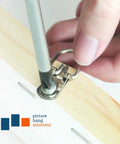 Securing wood frame with Picture Hangers With Screws D Ring Bulk Pack 100 Pro Quality Hanging Hardware For Wood Frames Easy Install